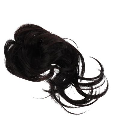 DOITOOL Wig Hair Clip Hair Barrettes Hair Pin Fake Hair Clip in Hair Extensions Real Hair Extensions Clip in Human Hair Extensions Human Hair Natural Plastic Hairpin Brown Black 22x10cm As Shown