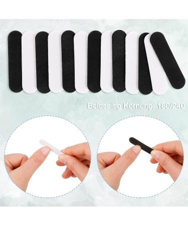 RosewineC 100pcs Nail Files - Double-Sided Disposable Professional Mini Nail Files for Girls - Black & White Wood Care - Buy Online on GoSupps.com