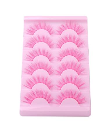 16MM Colored Eyelashes - 6 Pairs 3D Fluffy Soft Faux Mink Lashes for Christmas Cosplay - Buy Online on GoSupps.com