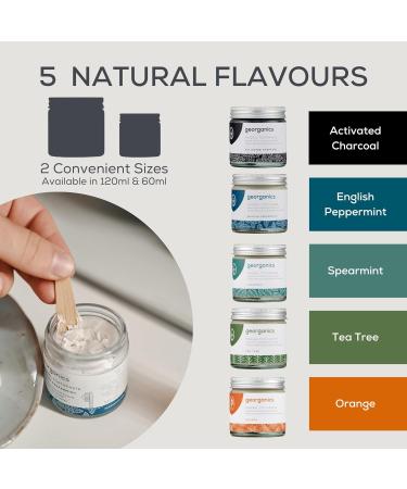 Georganics Organic Coconut Oil Toothpaste with Activated Charcoal - 60ml Remineralizing & Whitening Natural Formula - Buy Online on GoSupps.com