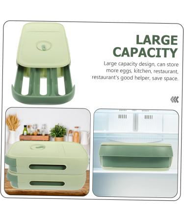 OSALADI Fridge Egg Storage Case Egg Storage Box Storage Boxes for Organizing with Lid Egg Container Eggs Storage Basket Camping Green 34x22x7.8cm - Buy Online on GoSupps.com