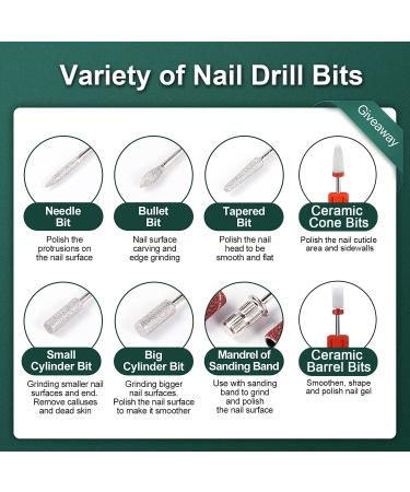 KUIIYER Electric Nail Drill Machine 35000RPM Kit with Foot-Mode & Touch Screen - 67Pcs Variable Speed Forward & Reverse Nail File Set for Gel Acrylic Nails & DIY Manicure Pedicure - Buy Online on GoSupps.com