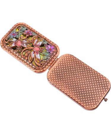Beaupretty Moms Gift Folding Pocket Mirror - Double-Sided Small Dragonfly Travel Makeup Mirror - Claret - Buy Online on GoSupps.com