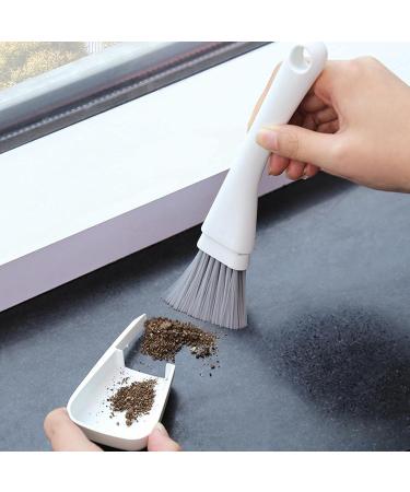 Tub Scrubber - 2 in 1 Tile Tub Scrubber Brush with Dustpan Cleaner Brush Kitchen Supplies for Cleaning Bathroom Shower Tile Grey - Buy Online on GoSupps.com