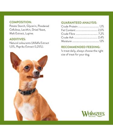WHIMZEES By Wellness Stix Month Box Natural and Grain-Free Dog Chews Dog Dental Sticks for Medium Breeds 30 Pieces (One Month Supply) Size M Medium Breed (12-18kg) 900 g (Pack of 1) - Buy Online on GoSupps.com