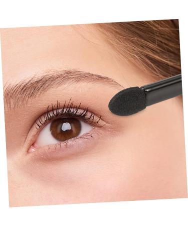 Baluue 100pcs Mini Eyeshadow Swab Foam Eyeshadow Eyelash Spoolie Mascara Wand Plastic Black - Buy Online on GoSupps.com