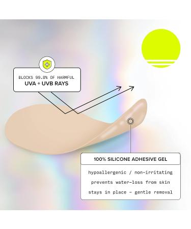 Sun Patch Reusable Under Eye Sunblock Patches - UPF 50 Face Stickers for UV Protection - Sunkiss (Nude) - 1 Pack/4 Pairs - Buy Online on GoSupps.com