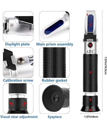 Retoteng Salinity Refractometer 0-100% Handheld Salinity Refractometer Dual Scale with ATC Function High Precision Digital Refractometer Suitable for Aquarium Marine Monitoring Saltwater Testing - Buy Online on GoSupps.com