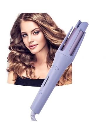 Automatic Hair Curler 1 Inch Curling Iron Wand Auto Shut Off Anti-Scald and Anti-Tangle Automatic Curling Iron Purple