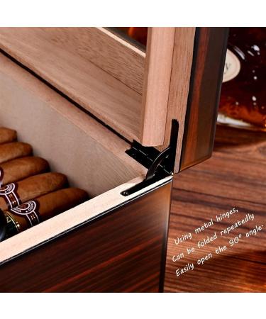 Cigar Boxs Humidors Cigar Humidors Glass Top Handcrafted Cestorage Box with Humidifier and Hygrometer Cigar Case Holds up to 50 Cigars Men A 25.8X21.8X10.6Cm - Buy Online on GoSupps.com