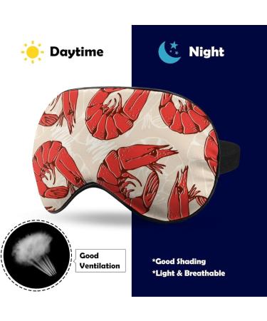 Shrimps Sleep Mask Eye Cover - Adjustable Strap, Blocks Light, Perfect for Sleeping, Travel, and Naps - Men and Women - Buy Online on GoSupps.com
