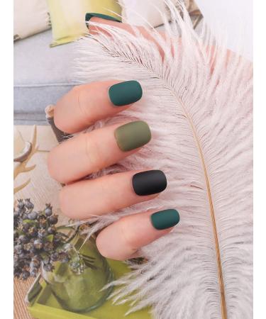 576 Pcs Matte Press on Nails EBANKU Short Acrylic False Nails - 24 Colors Square Fake Nails for Women Girls - Buy Online on GoSupps.com