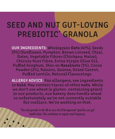  Bio&Me Bio&Me - Prebiotic Granola with Cocoa and Hazelnut | Vegan No Added Sugar | 6 x 360g - Buy Online on GoSupps.com