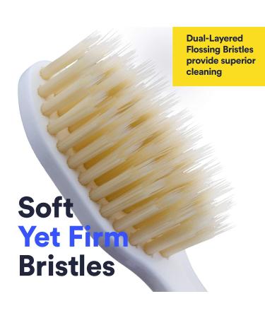 Dr. Plotka's Extra Soft Flossing Toothbrush - 4 Pack | Travel-Friendly | Ultra Clean & Gentle | Ideal for Sensitive Teeth & Gums - Buy Online on GoSupps.com