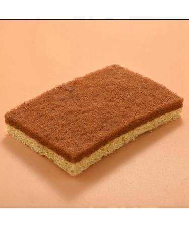 Clisted 64Pcs Biodegradable and Compostable Sponges Scouring Pad Palm Fiber Eco-Friendly Sponge for Kitchen Dishes Cleaning - Buy Online on GoSupps.com
