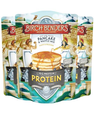 Performance Protein Pancake and Waffle Mix with Whey Protein by Birch Benders, 16 Grams Protein Per Serving, Non-GMO Verified, Just Add Water, 48 Ounce (16oz 3-pack) 1 Pound (Pack of 3)