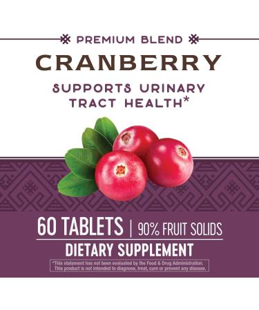 Nature's Way Standardized Cranberry 60 Count - 90% Fruit Solids, Gluten Free & Vegetarian - Buy Online on GoSupps.com