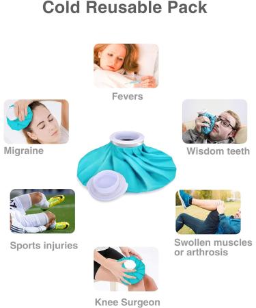 Elitehood Reusable Ice Bag 3 Pack - Cold & Hot Therapy for Injuries, Pain Relief, Headaches - Soft Blue Icepack for Breastfeeding - Refillable Ice Pack Bag Set - Buy Online on GoSupps.com