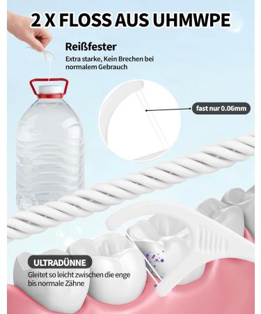 Laoye Twin Line Dental Floss Picks - 200 PCs Double Threaded Tooth Sticks for Effective Plaque Removal & Clean Teeth - International Shipping Available - Buy Online on GoSupps.com