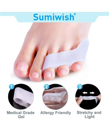 Sumiwish 10x Silicone Toe Spreader | Small Toe Separator & Protector for Overlapping Toes | Relief from Toe Pressure & Pain - Buy Online on GoSupps.com