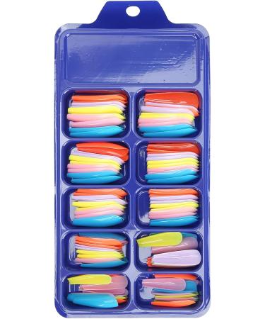 Pure Color Fake Nail Nail Tip Fake Nail Full Cover False Nail with 10 Different Sizes for Salons and Homes(05) - Buy Online on GoSupps.com