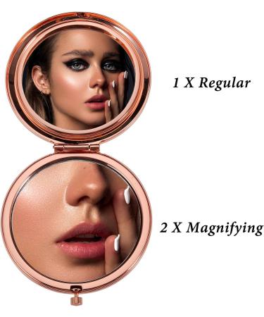 Boss Lady Gifts: Rose Gold Compact Mirror - Perfect Thank You and Inspirational Gift for Female Boss, Coworker, Manager - Ideal for Boss Day, Retirement, Going Away - Pink Travel Makeup Mirror for Her - Buy Online on GoSupps.com