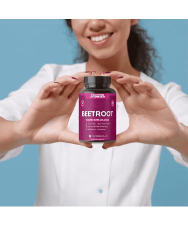 Organic Beet Root Capsules - 1400mg Beetroot Powder for Natural Energy & Endurance Support, Non-GMO, Made in The USA, Beet Supplement - 60 Capsules, 30-Day Supply - Buy Online on GoSupps.com