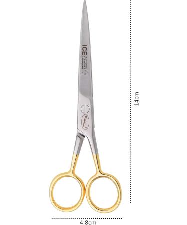 Gold-Plated Hairdressing Scissors 5.5 - Anti-Rust Barber Scissors - Tempered Stainless Steel - Men/Women Hair Cutting & Grooming - Buy Online on GoSupps.com