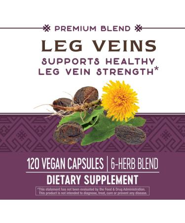Nature's Way Leg Veins Premium Blend - 120 Vegan Capsules for Healthy Circulation - Buy Online on GoSupps.com