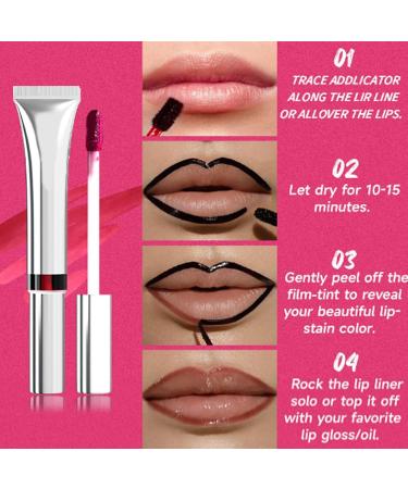  Xvilmaun Peel off lip tint peel off lip liner - Lip liner - Waterproof highly pigmented long-lasting color - Buy Online on GoSupps.com