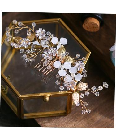 Angoily Rhinestone Hair Comb Wedding Hair Comb Vintage Hair Comb Floral Hair Comb Gold Hair Comb Wedding Pearl Hair Comb Gold Leaf Hair Comb Mori Department Accessories Bride - Buy Online on GoSupps.com