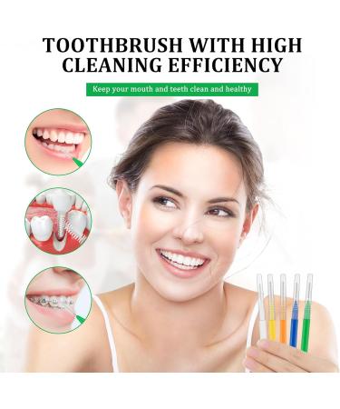 Above Zero Interdental Brushes - 50 Pieces in 5 Colors | Effective Tooth Gap Cleaners | Non-Slip Handle Oral Care Tool - Buy Online on GoSupps.com