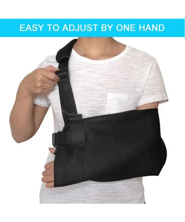 Adjustable Arm Sling Shoulder Immobilizer | Lightweight Breathable Support for Dislocation, Fracture, and Sprains | Fits Adults and Youths - Buy Online on GoSupps.com