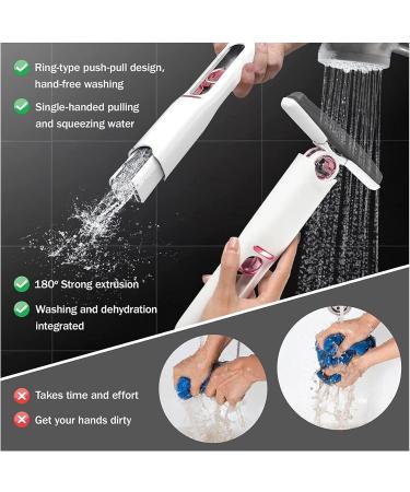 ASTRL Portable Self-Squeeze Short Mop Lazy Hand Wash-Free Strong Absorbent Mop Mini Desktop Glass Cleaning Mop Mini Mop with Replaceable Mop Head Sponge Head - Buy Online on GoSupps.com