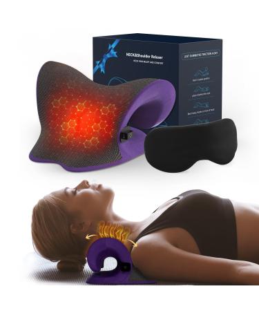 Neck extensor neck stretcher neck and shoulder relaxer neck releaser neck backshape neck support neck roll chiropractic pillow neck massage cloudy Neck neck rescuer (purple)