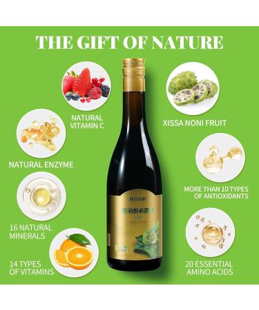 100% Pure Noni Juice Enzyme From The Organic Natural Ecosystem of The Xisha Lslands. It Has Strong Antioxidant Properties and Promotes Digestion and Detoxification. 1 bottle 500ml 16.91 Fl Oz (Pack of 1) 16.91 - Buy Online on GoSupps.com