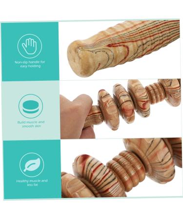 Buy Minkissy 3-Piece Six-Wheel Wood Massager - Neck Shoulder Foot & Abdominal Massage Device | Handheld Manual Massage Tools for Ultimate Relaxation - Buy Online on GoSupps.com
