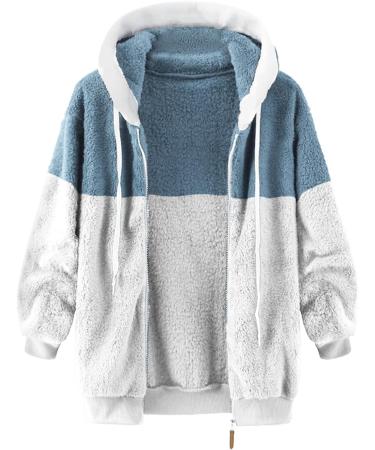 Buy Hanxiulin Oversize Plush Hoodie Jacket - Women's Winter Coat XL Breathable Casual Fashion Warm & Cozy White - Buy Online on GoSupps.com