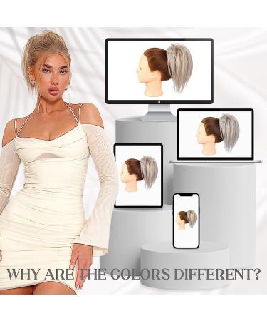 Colorful Panda 10 Inch Claw Clip Ponytail Hair Extension - Platinum Blonde/Silver Gray - Buy Online on GoSupps.com