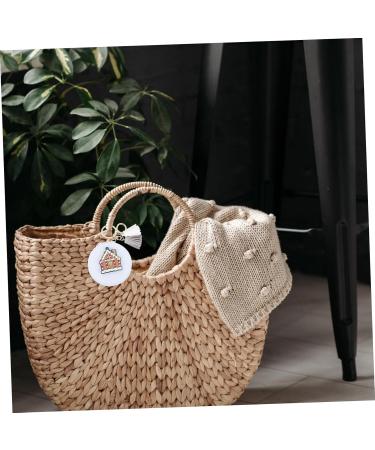 Beavorty 1Pc double mirror travel wallet keychain portable travel mirror Keychain Pendant Makeup Mirror Key Hanging Christmas Keychain carry white pu leather key chain White 8x8cm - Buy Online on GoSupps.com