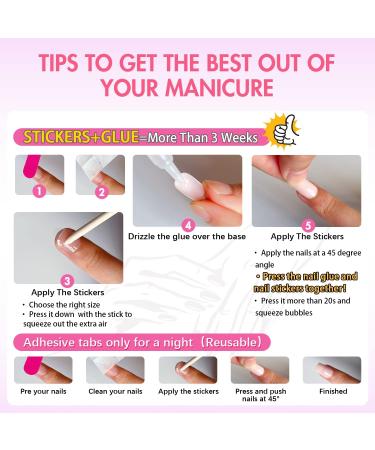 Almond Shaped Nails-ColorA Press on Nails Square Fake Nails Acrylic Glossy Short False Nail Tips Simple Artificial Finger Manicure for Women and Girls 24pcs - Buy Online on GoSupps.com