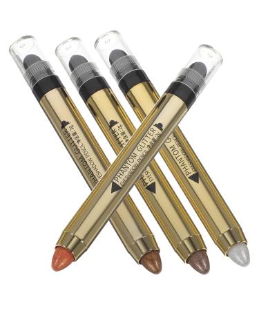Beatifufu 4pcs Highlighter Pencil Women Cosmetics Glitter Stick Plastic