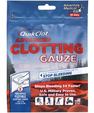 QuikClot Advanced Clotting Gauze - 3 x 24 in (2 Strips) - Buy Online on GoSupps.com