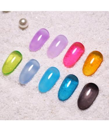 Imtiti Jelly Light Purple Gel Nail Polish 15 ml Sheer Nude Taro Purple Colour UV/LED Soak Off Gel Polish for DIY Nail Art Manicure at Home 1 Piece - Buy Online on GoSupps.com