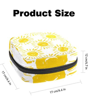 Women's Portable Period Kit | Sunshine Pattern Storage Pockets | Feminine Product Bag - International Shipping - Buy Online on GoSupps.com