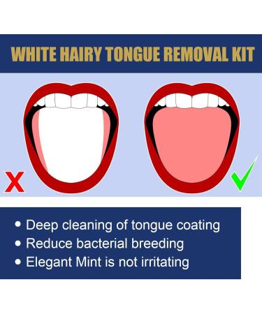 Fresh Mint Tongue Cleaner Gel Set - Reduce Bad Breath & Maintain Mouth Health | Tongue Scraper with Brush - 50g - Buy Online on GoSupps.com