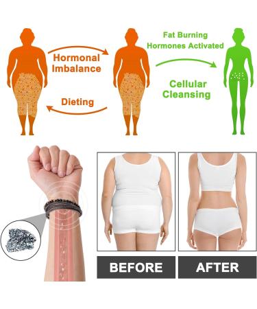 GROVL Volcanicx Wellness Bracelet for Menopause Weight Loss - Natural Obsidian Stone (Brown/8.46in) - Buy Online on GoSupps.com