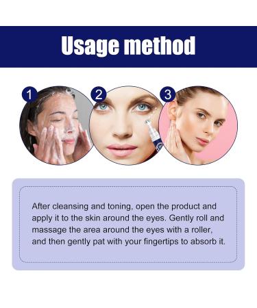Eye Enhancement Roller with 360-Degree Massage Hyaluronic Acid & Kojic Acid 0.5 FL OZ For Dark Circles & Eye Bags - Buy Online on GoSupps.com