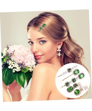 Gogogmee 1 Crystal Pearl Hair Clip Diamond Hair Clips Green Rhinestones Green Rhinestone Hair Barrettes Bridal Hair Accessories Bobby Hair Barrette Wedding Hair Clips Rhinestone Clips Alloy - Buy Online on GoSupps.com