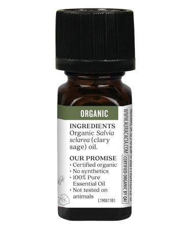 Aura Cacia Organic Clary Sage Essential Oil - 0.25 Fl Oz | Premium Aromatherapy Oil for Relaxation & Balance - Shop Internationally - Buy Online on GoSupps.com